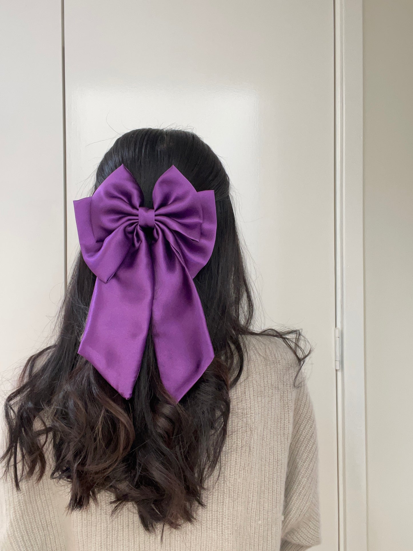 Oversized Bow in Purple